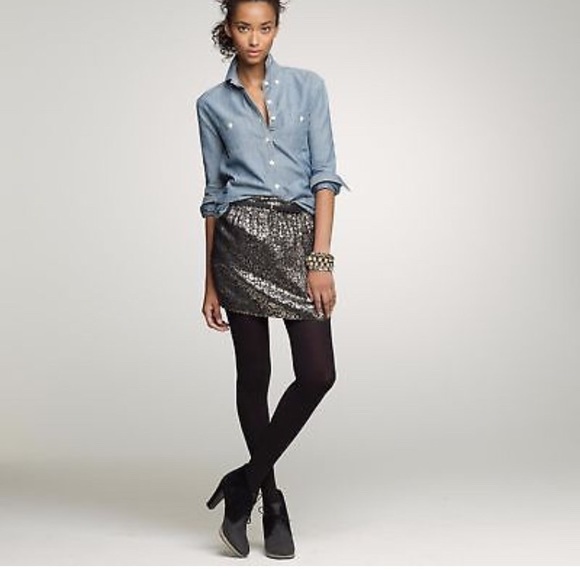 J. Crew Dresses & Skirts - JCrew Marigold miniskirt with metallic.